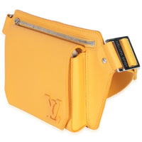 Louis Vuitton Safran Yellow Calfskin Aerogram Takeoff Slingbag Handbag pv
