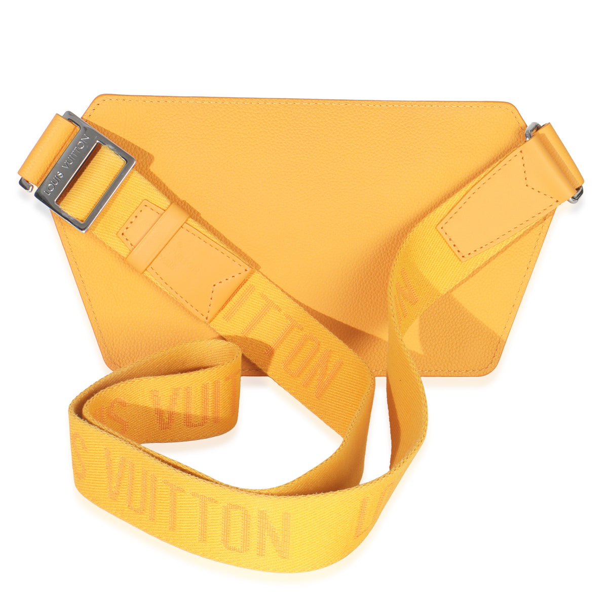 Louis Vuitton Safran Yellow Calfskin Aerogram Takeoff Slingbag Handbag stamp