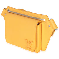 Louis Vuitton Safran Yellow Calfskin Aerogram Takeoff Slingbag Handbag sv