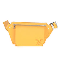 Safran Yellow Grained Calfskin Aerogram Takeoff Slingbag