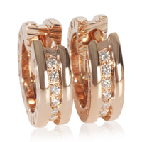 Rose Gold Diamond B.zero1 Small Hoop Earrings