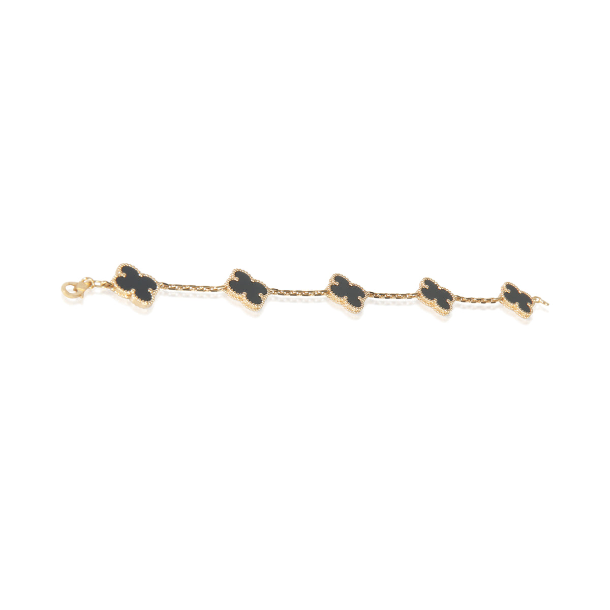 Yellow Gold Onyx Vintage Alhambra Bracelet