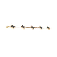 Yellow Gold Onyx Vintage Alhambra Bracelet