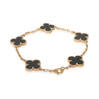 Yellow Gold Onyx Vintage Alhambra Bracelet