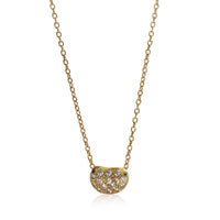 Tiffany & Co. Yellow Gold Diamond Elsa Peretti Bean Pendant fv
