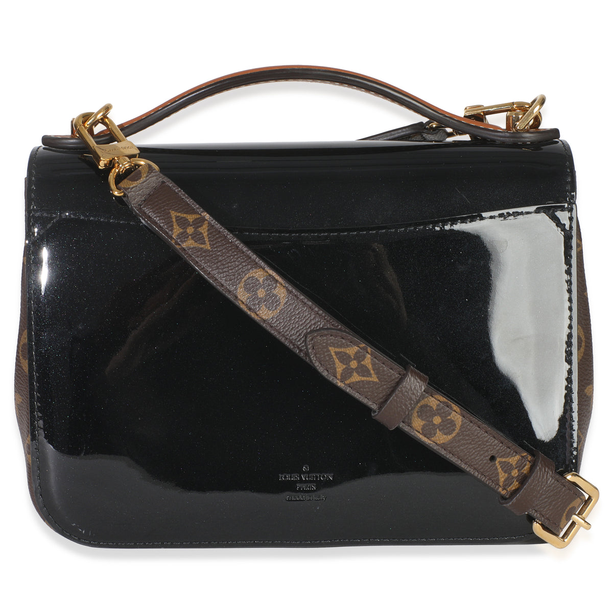 Louis Vuitton Monogram Canvas Black Vernis Cherrywood BB Handbag bv