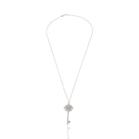 Platinum Diamond Woven Key Pendant