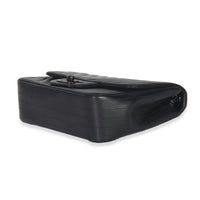 So Black Chevron Lambskin Mini Square Flap Bag