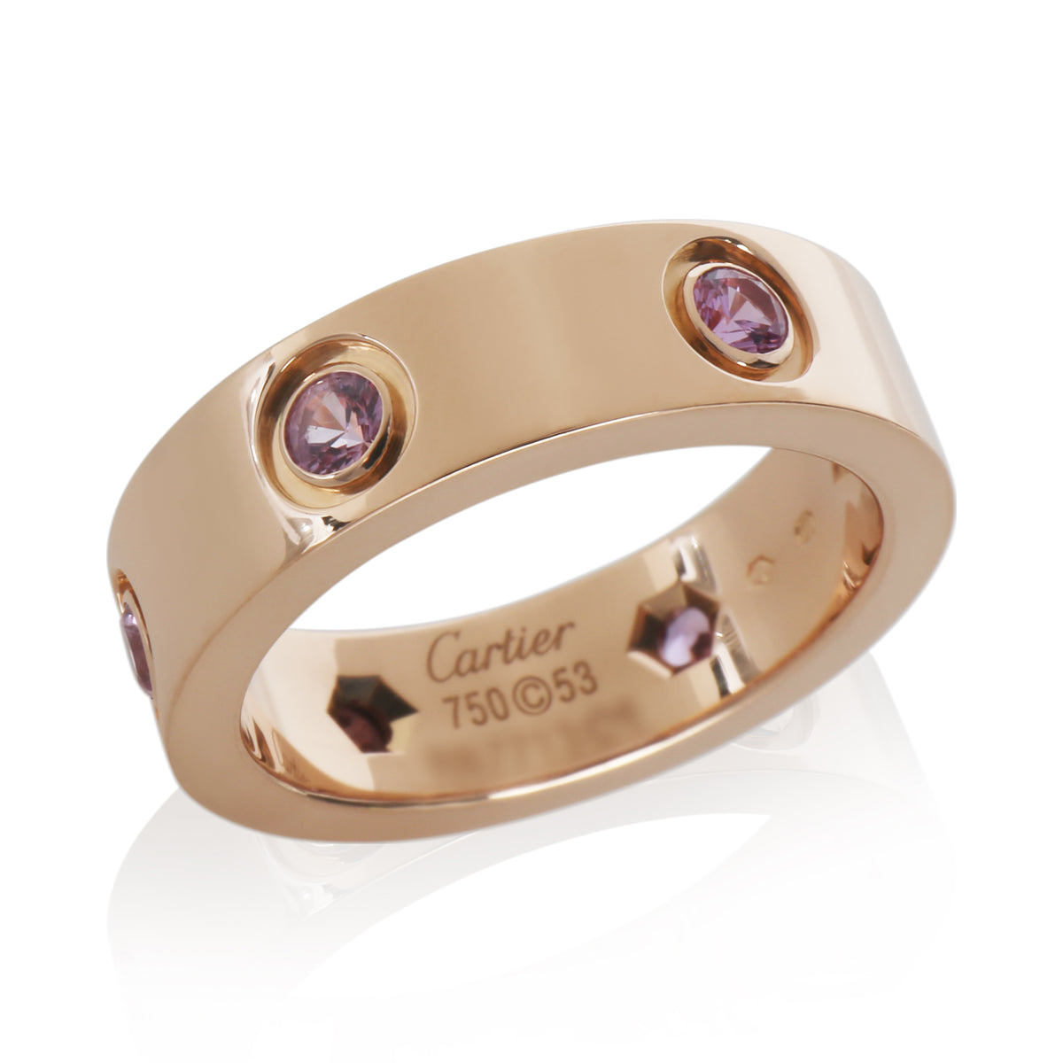 Rose Gold Sapphire Love Ring