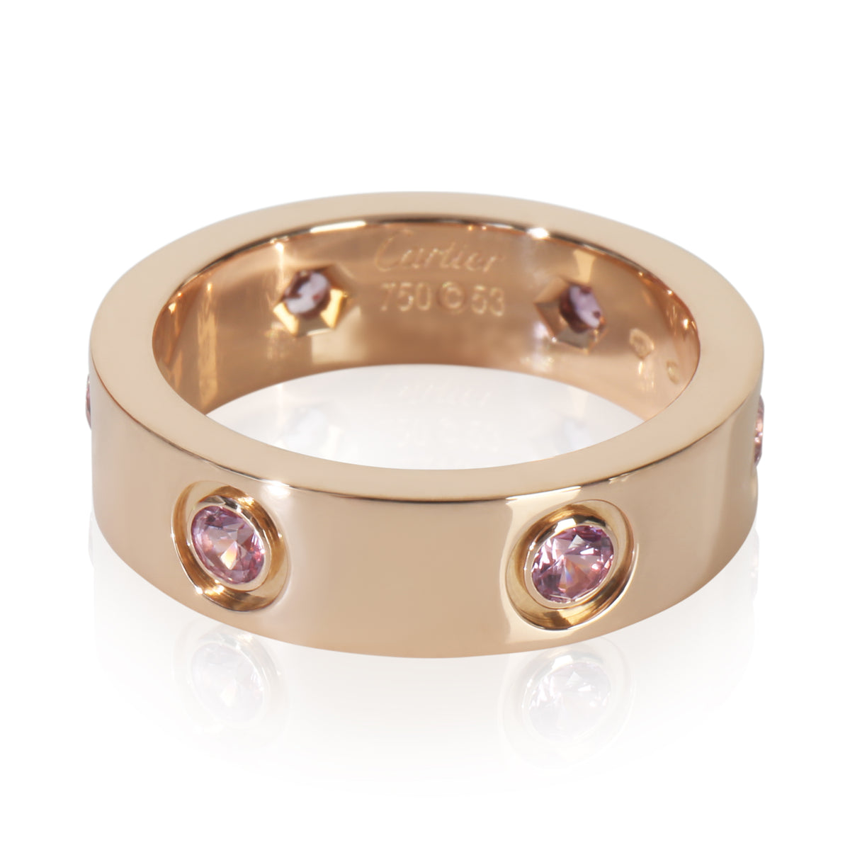 Rose Gold Sapphire Love Ring