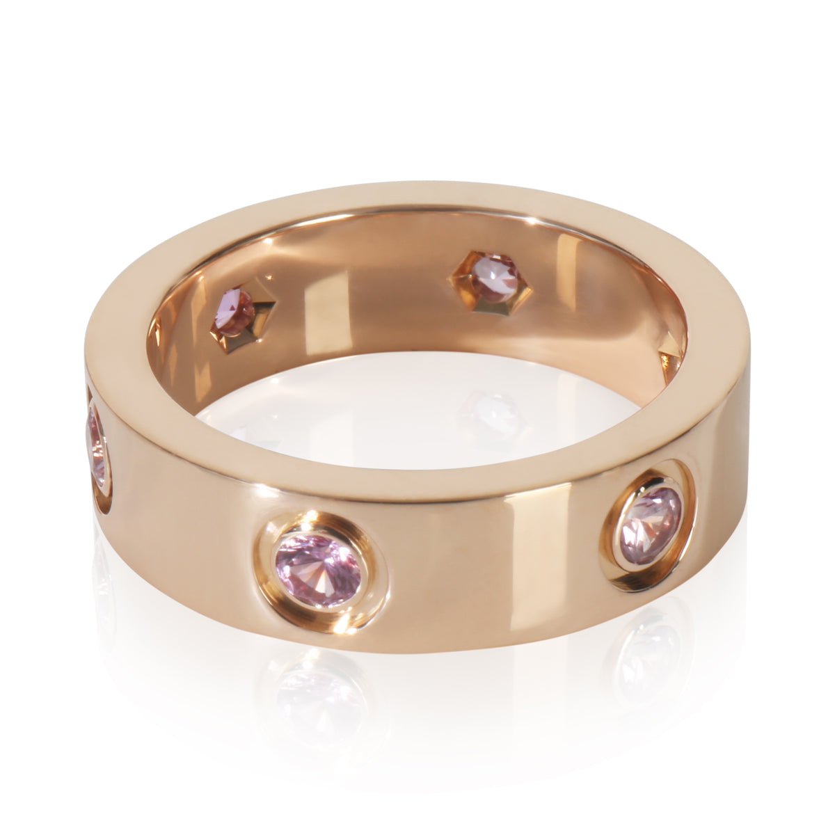 Rose Gold Sapphire Love Ring