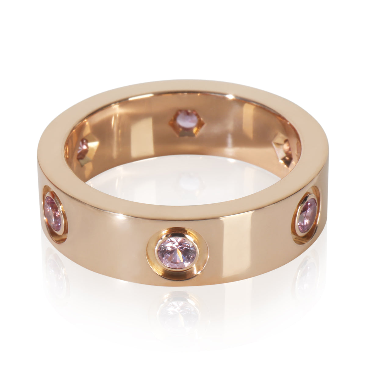 Rose Gold Sapphire Love Ring