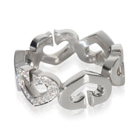 Cartier White Gold Diamond Vintage C de  Ring sv