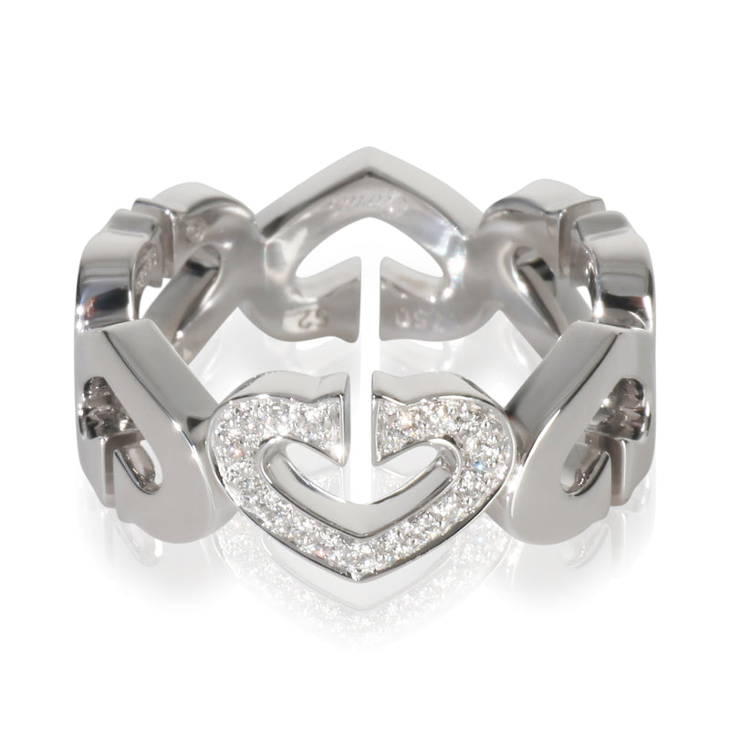White Gold Diamond Vintage C de Cartier Ring