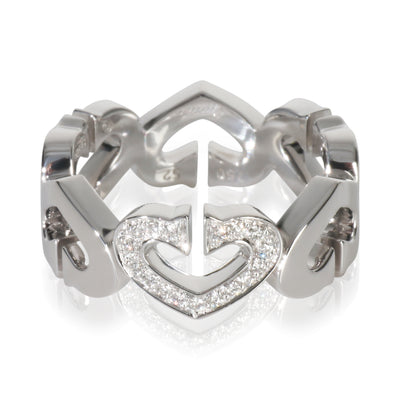 White Gold Diamond Vintage C de Cartier Ring