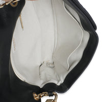 Black Ultimate Stitch Calfskin Retro Chain Flap Bag