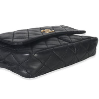 Black Ultimate Stitch Calfskin Retro Chain Flap Bag