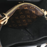 Black Monogram Canvas Flower Tote