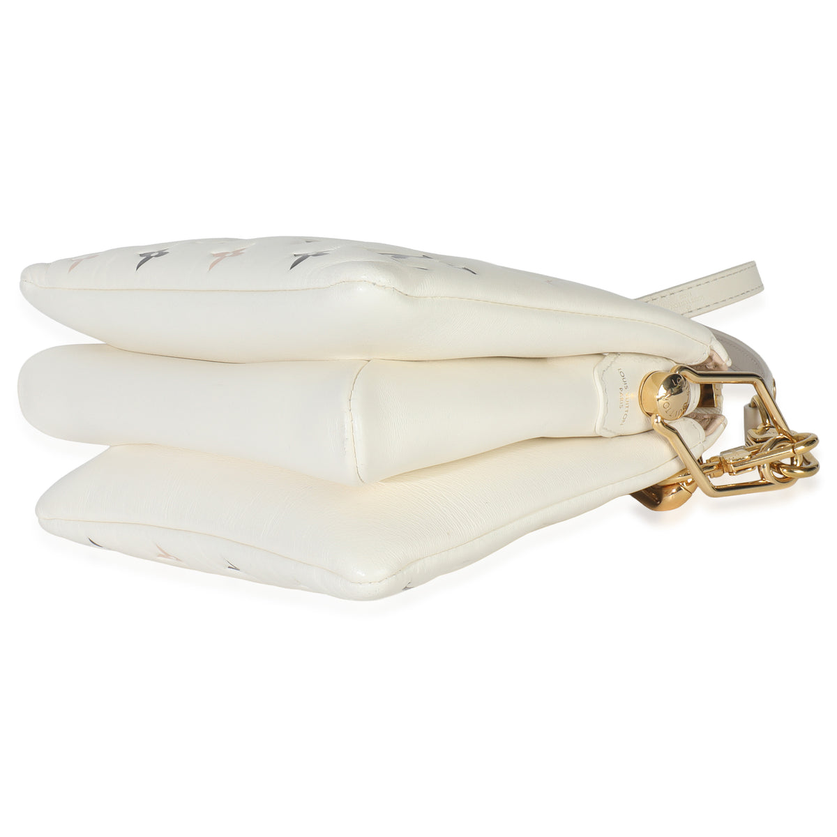 Louis Vuitton Beige Lambskin Embossed Monogram Tricolor By The Pool Coussin BB Handbag box