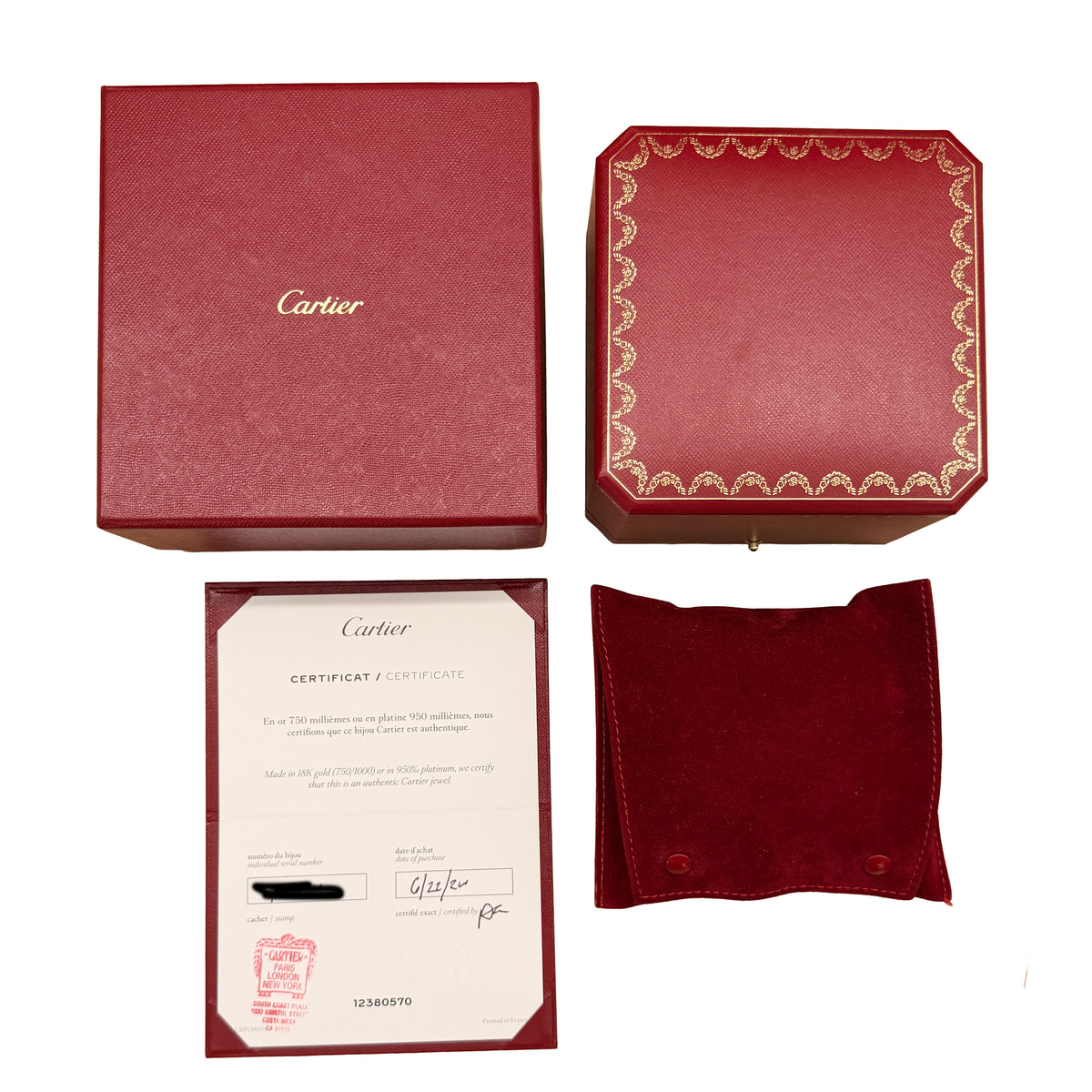 Cartier White Gold Diamond Juste Un Clou Bracelet box