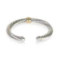 David Yurman Yellow Gold & Sterling Silver  Cable Classic Single Station Bracele pv