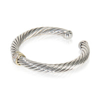 David Yurman Yellow Gold & Sterling Silver  Cable Classic Single Station Bracele sv
