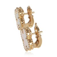 Yellow Gold Mother Of Pearl Vintage Alhambra Earrings