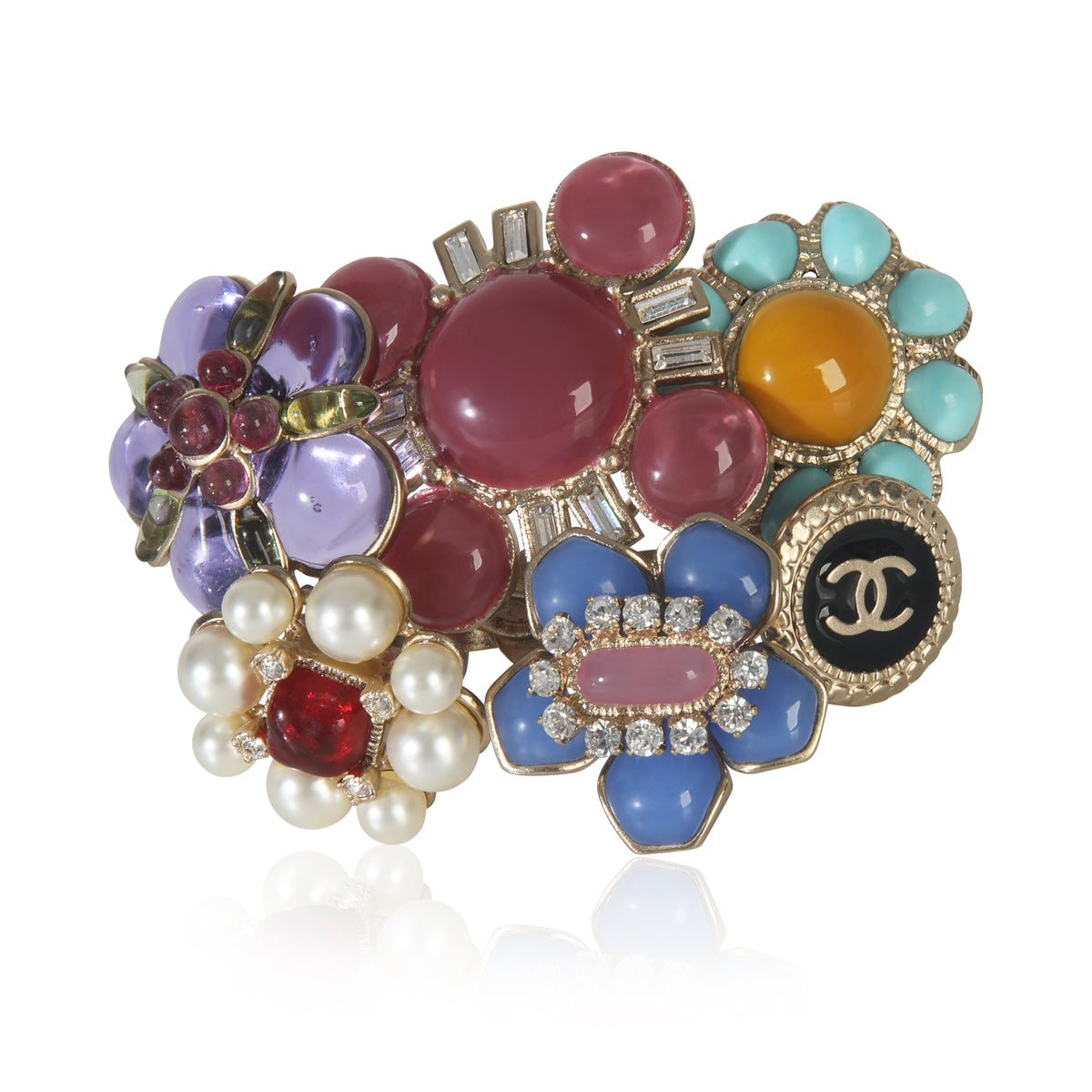 Gold-Plated  2009 Gripoix Double Finger Ring