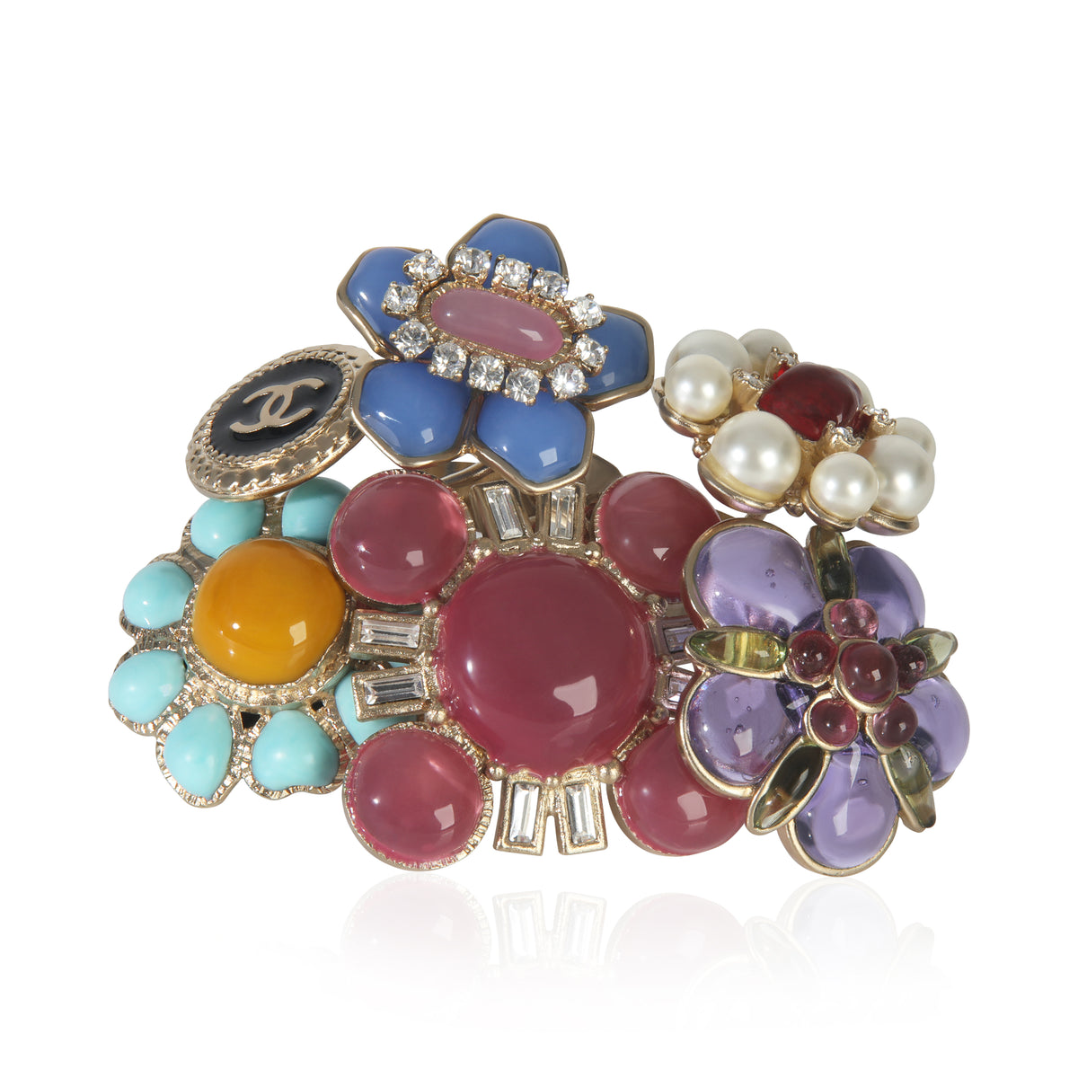 Gold-Plated  2009 Gripoix Double Finger Ring