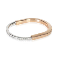 White Gold & Yellow Gold Diamond Lock Bracelet