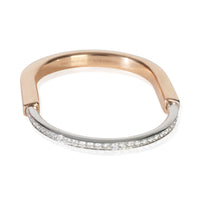 White Gold & Yellow Gold Diamond Lock Bracelet