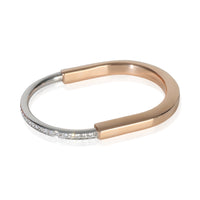 White Gold & Yellow Gold Diamond Lock Bracelet