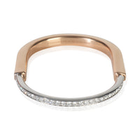 White Gold & Yellow Gold Diamond Lock Bracelet