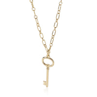 Yellow Gold  Oval Key Necklace