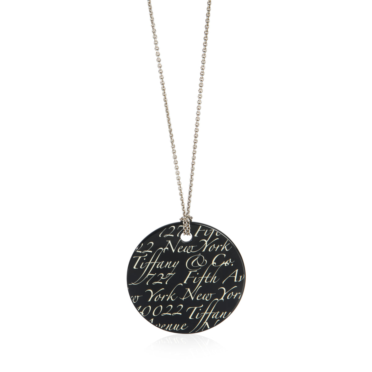 Sterling Silver Onyx Notes Pendant