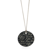 Sterling Silver Onyx Notes Pendant
