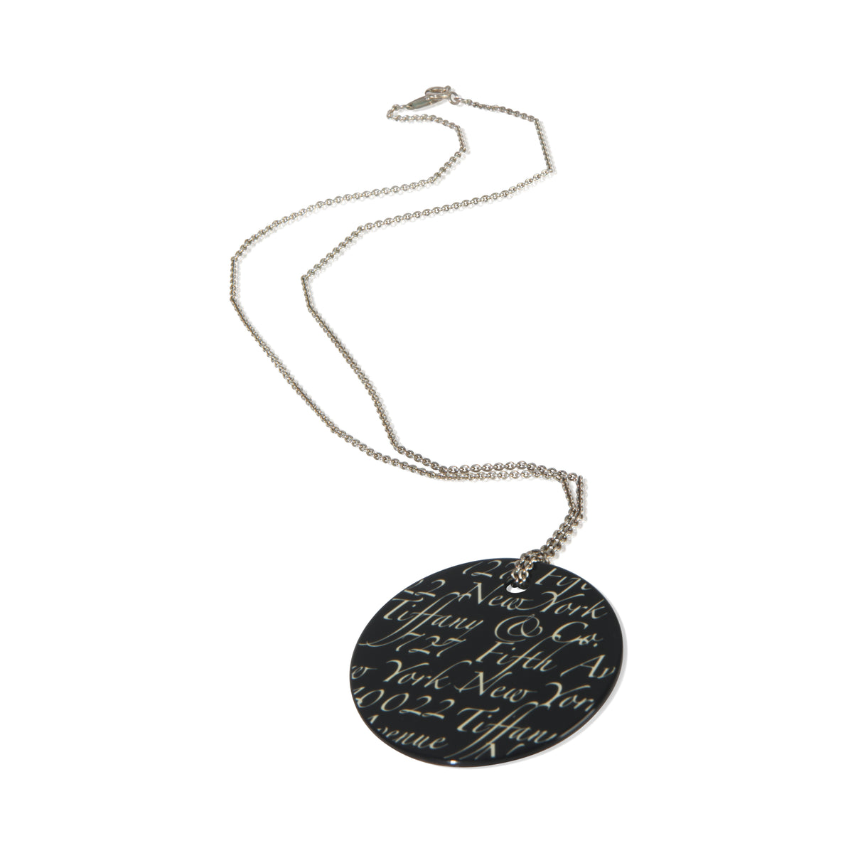 Sterling Silver Onyx Notes Pendant