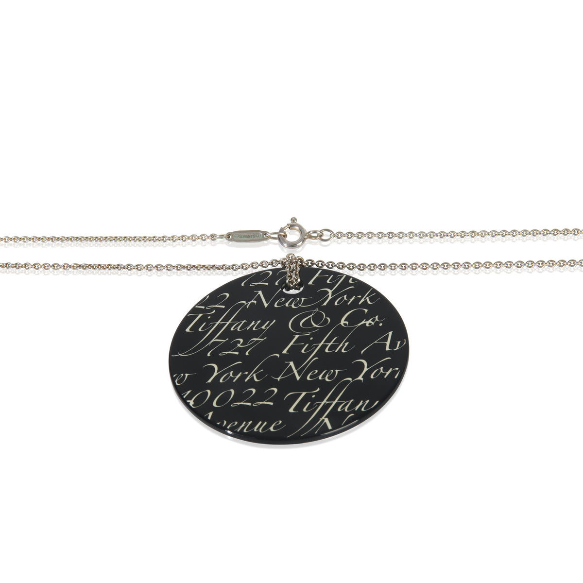 Sterling Silver Onyx Notes Pendant