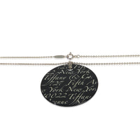 Sterling Silver Onyx Notes Pendant