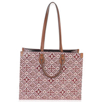 Louis Vuitton Bordeaux Jacquard Canvas Since 1854 Onthego GM Handbag av
