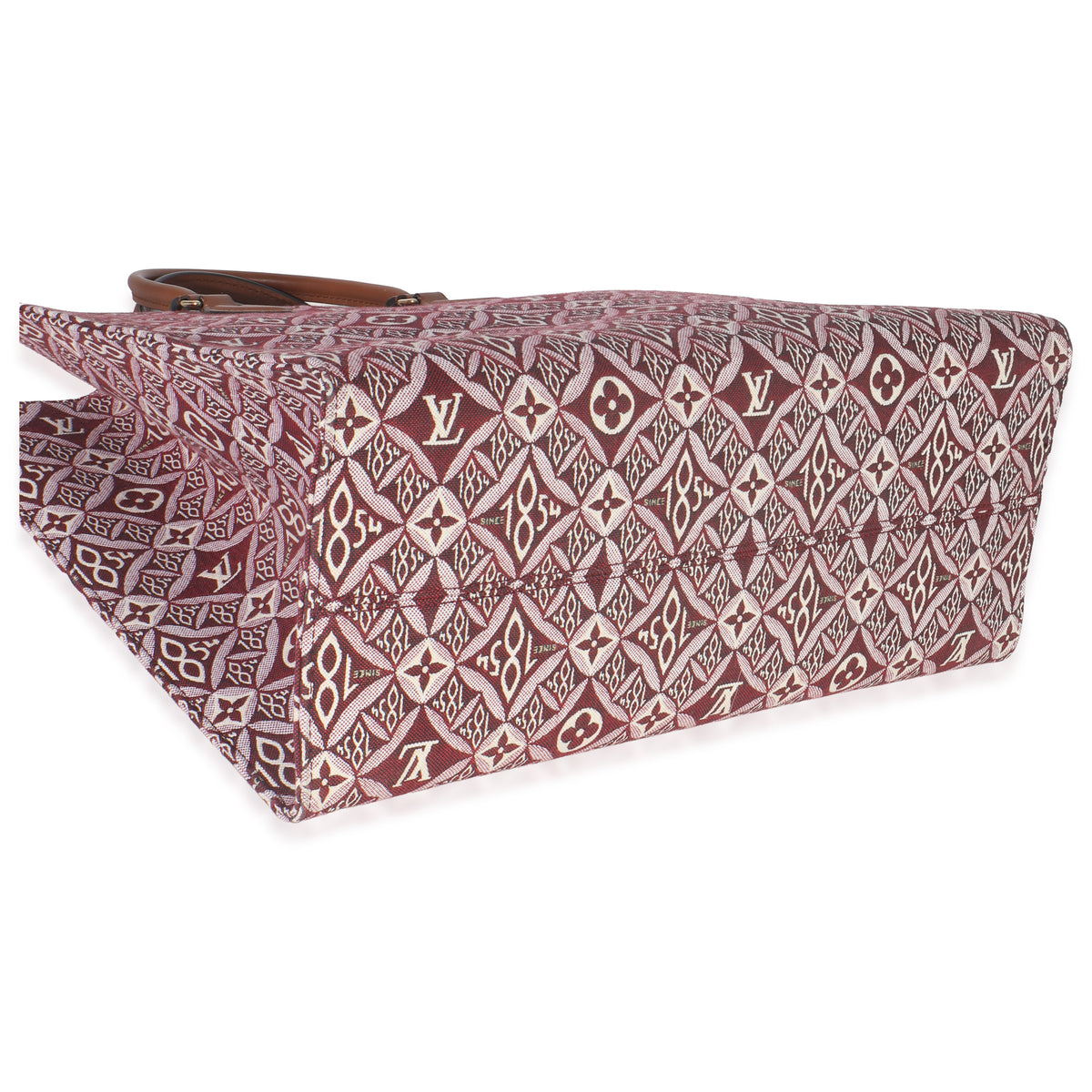 Louis Vuitton Bordeaux Jacquard Canvas Since 1854 Onthego GM Handbag clasp
