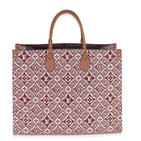 Louis Vuitton Bordeaux Jacquard Canvas Since 1854 Onthego GM Handbag fv