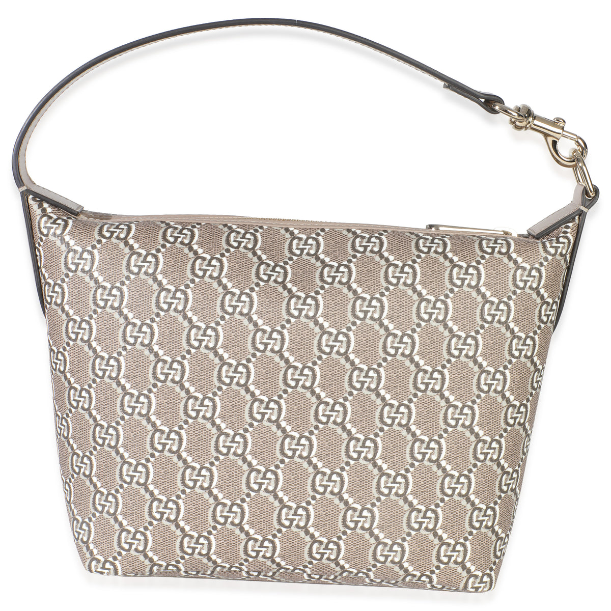 Gucci Taupe GG Shadow Monogram Canvas Super Mini Ophidia Shoulder Bag Handbag bv