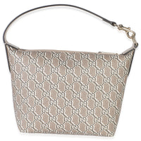Gucci Taupe GG Shadow Monogram Canvas Super Mini Ophidia Shoulder Bag Handbag bv