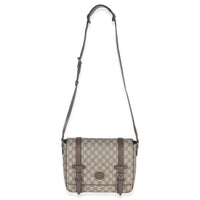 Gucci Beige GG Supreme Canvas Calfskin Retro Interlocking G Messenger Bag Handbag av