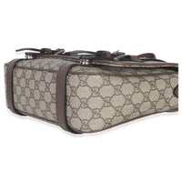 Gucci Beige GG Supreme Canvas Calfskin Retro Interlocking G Messenger Bag Handbag box