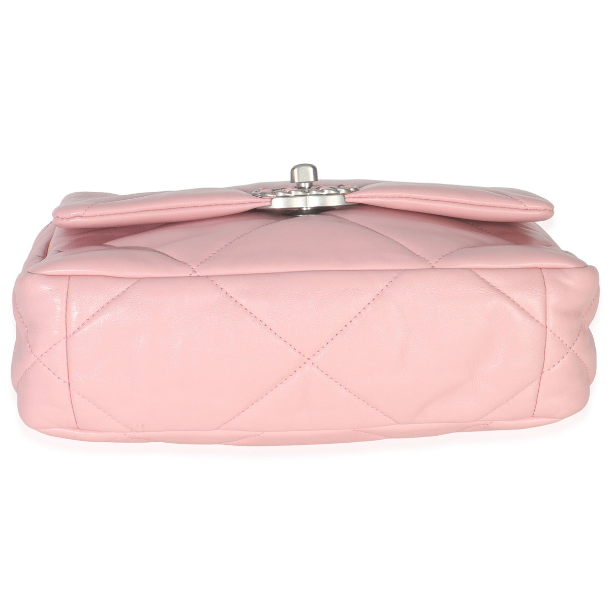 Chanel Light Pink Quilted Lambskin Small  19 Flap Bag Handbag stamp
