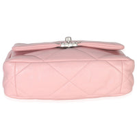 Chanel Light Pink Quilted Lambskin Small  19 Flap Bag Handbag stamp