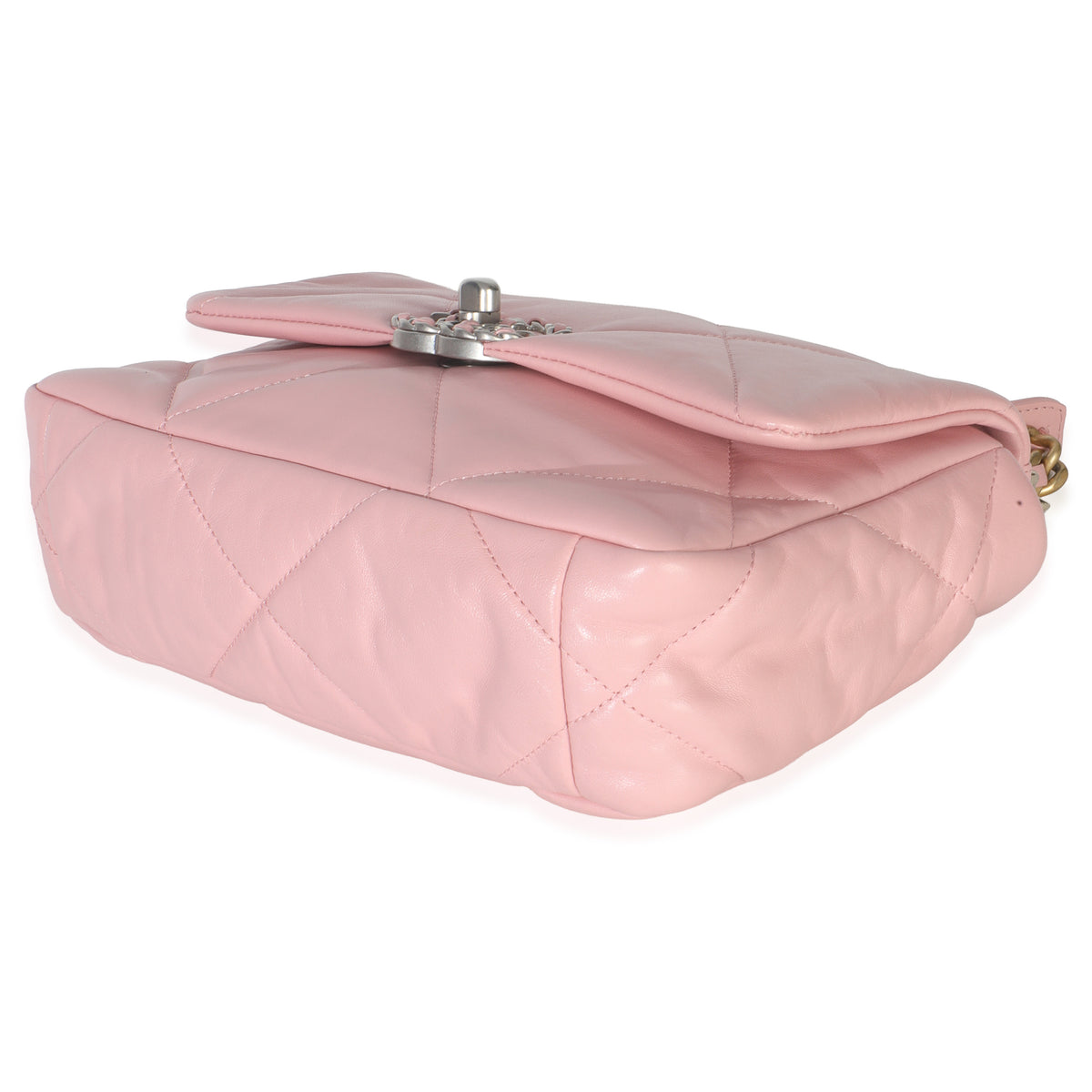 Light Pink Quilted Lambskin Small Chanel 19 Flap Bag