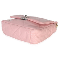Light Pink Quilted Lambskin Small Chanel 19 Flap Bag